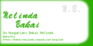 melinda bakai business card